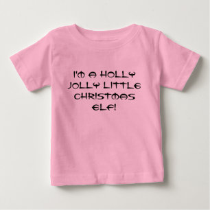 私はヒイラギのすてきなlitleのクリスマスの小妖精や小人です! ベビーTシャツ