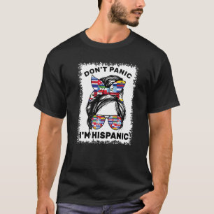 私はヒスパニック国家民族遺産であるパニックしない Tシャツ