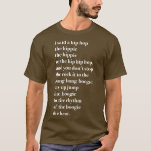 私はヒッピーヒップホップと言った Tシャツ