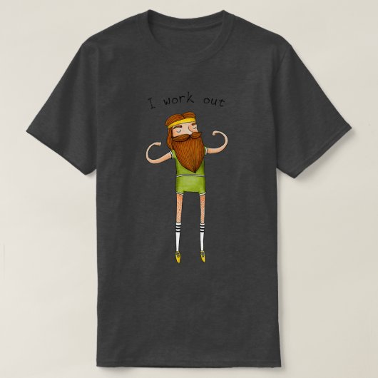 私はヒップスターのヒゲの男を作る Tシャツ (デザイン正面)