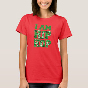 私はヒップホップカモフラージュTシャツ Tシャツ