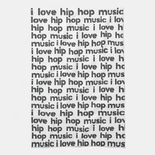 私はヒップホップ音楽 キッチンタオル (縦)