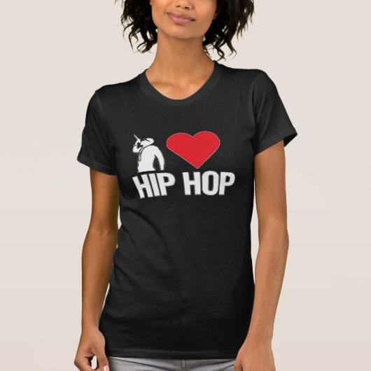 私はヒップホップTシャツが大好き Tシャツ (正面)