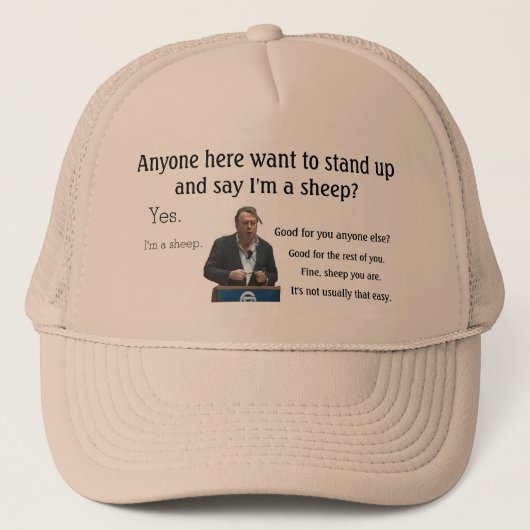 私はヒツジのHitchensの帽子です キャップ (正面)