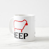 私はヒツジを愛します コーヒーマグカップ (正面左)