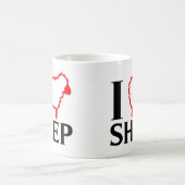 私はヒツジを愛します コーヒーマグカップ (中央)