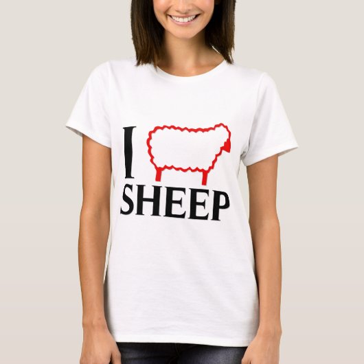 私はヒツジを愛します Tシャツ (正面)