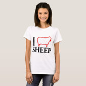 私はヒツジを愛します Tシャツ (正面フル)