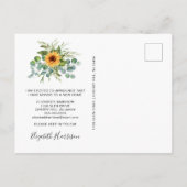 私はヒマワリのユーカリを移動 案内ポストカード (裏面)