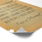 私はヒューマニストポスターだ ポスター (角)