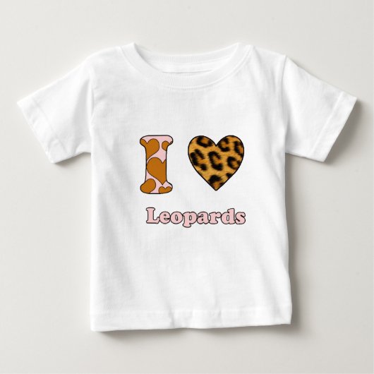 私はヒョウが大好きだ ベビーTシャツ (正面)