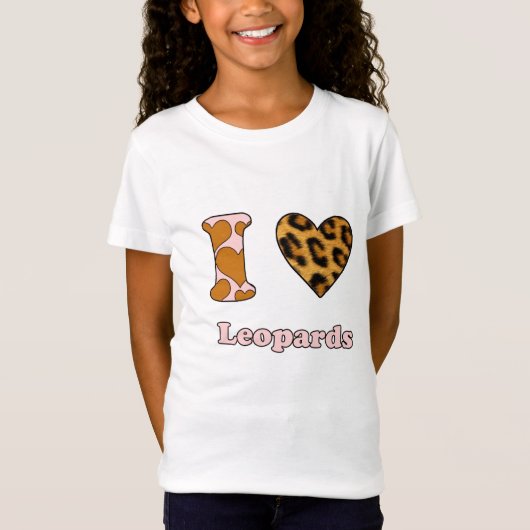 私はヒョウが大好きだ Tシャツ (正面)