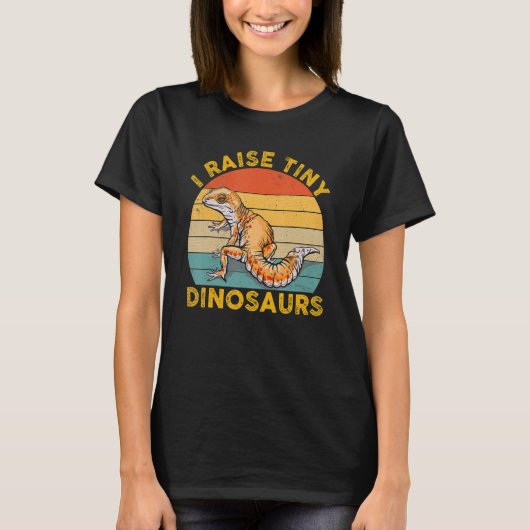 私はヒョウのゲッコのために小さな恐竜を育てる Tシャツ (正面)