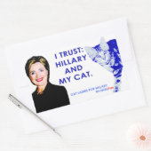 私はヒラリーと私の猫ステッカーを信頼している。#ImWithPurr 長方形シール (封筒)