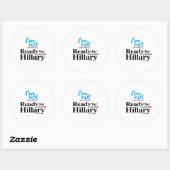 私はヒラリーの準備ができていない ラウンドシール (シート)