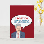 私はヒラリーを愛するのと同じくらいあなたを愛している カード (黄色い花)