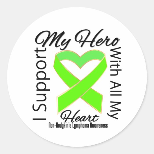 私はヒーロー非ホジキンリンパ腫認識度をサポート ラウンドシール (正面)