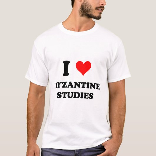私はビザンチンの勉強を愛します Tシャツ (正面)