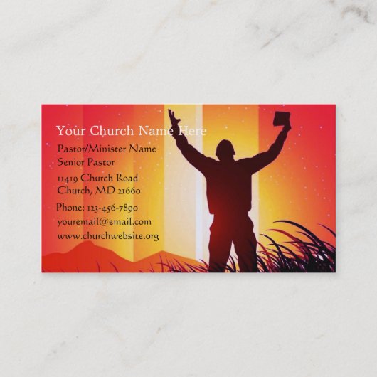 私はビジネスまたは大臣カードを崇拝するここにべきです 名刺 (正面)