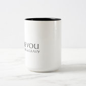 私はビスケットとグラビーが好きなの ツートーンマグカップ (中央)