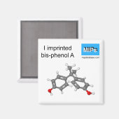 私はビスフェノールAのマグネットボールとスティックを刻印した マグネット (正面/裏面)