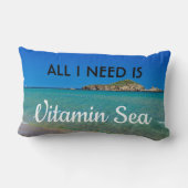 私はビタミン海ターコイズ水のイタリアンビーチ ランバークッション (裏面)