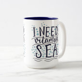 私はビタミンSea Mugが必要だ ツートーンマグカップ (正面右)