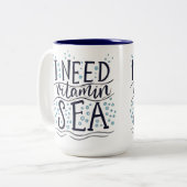 私はビタミンSea Mugが必要だ ツートーンマグカップ (正面左)