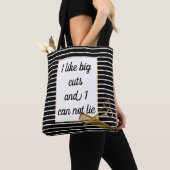 私はビッグカット美容師ギフトが好きおもしろい トートバッグ (クローズアップ)