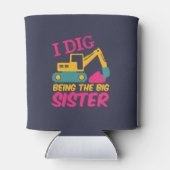 私はビッグシスター掘削機トラクタービルダーを掘る 缶クーラー (裏面)