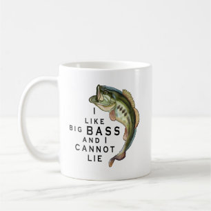私はビッグバスが好きおもしろい魚釣り コーヒーマグカップ