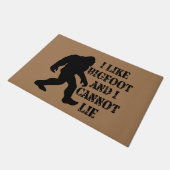 私はビッグフットが好きで嘘をつけない ドアマット (アングル)