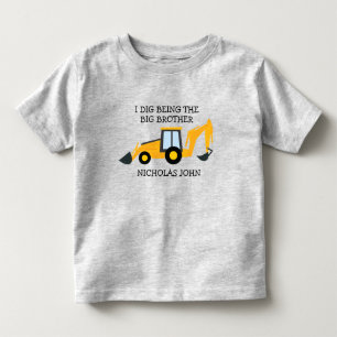 私はビッグブラザーの建築トラック名を掘る トドラーTシャツ