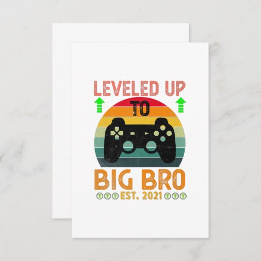 私はビッグブラザー2021ゲーマーギフトにレベルアップ 出欠カード (正面/裏面)