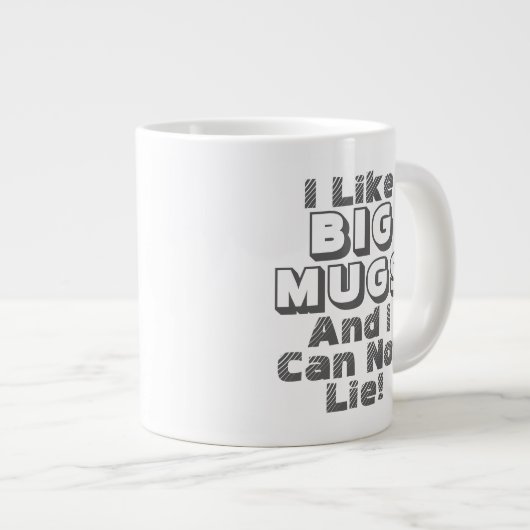 私はビッグマグコーヒージャンボおもしろいジャイアントビッグマグが好き ジャンボコーヒーマグカップ (正面右)