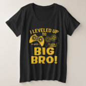 私はビッグBroにレベルアップした プラスサイズTシャツ (デザイン正面)