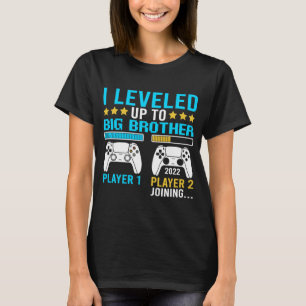 私はビッグBroゲーマーアパレルの新しい兄にレベルアップ Tシャツ