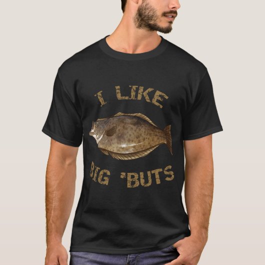私はビッグ'Buts Halibut魚釣りHalibut Tシャツ (正面)