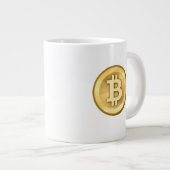 私はビットコインが大好きだ ジャンボコーヒーマグカップ (正面右)