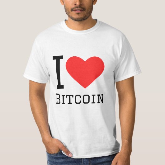 私はビットコインが大好きだ Tシャツ (正面)