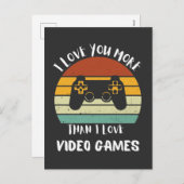 私はビデオゲームが大好きであるよりも、あなたを愛している シーズンポストカード (正面/裏面)