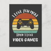 私はビデオゲームが大好きであるよりも、あなたを愛している シーズンポストカード (正面)