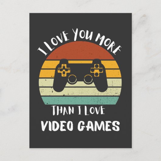 私はビデオゲームが大好きであるよりも、あなたを愛している シーズンポストカード (正面)
