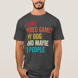 私はビデオゲームと私の犬ゲームのゲーマーが好き Tシャツ