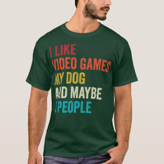 私はビデオゲームと私の犬ゲームのゲーマーが好き Tシャツ