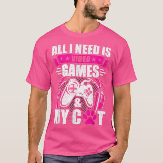 私はビデオゲームと私の猫のビデオゲーマーゲームが必要 Tシャツ