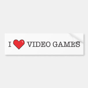私はビデオゲームを愛します バンパーステッカー
