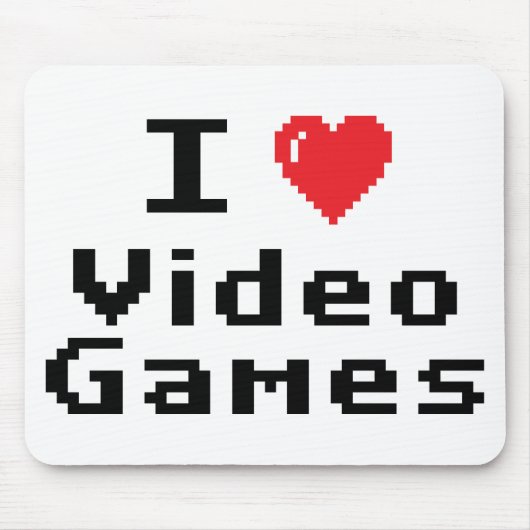 私はビデオゲームを愛します マウスパッド (正面)