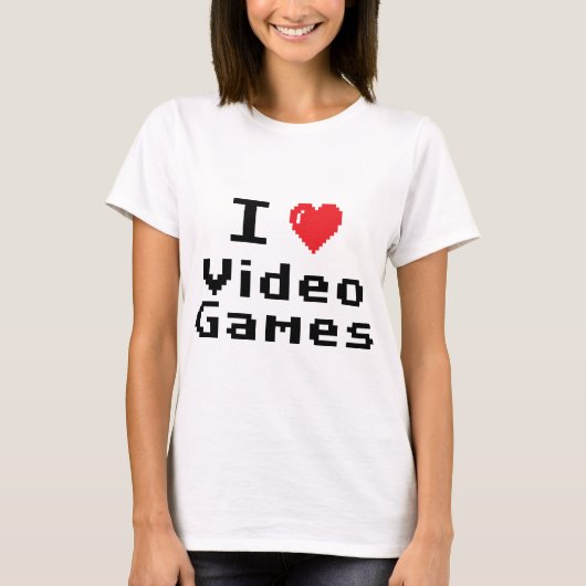 私はビデオゲームを愛します Tシャツ (正面)