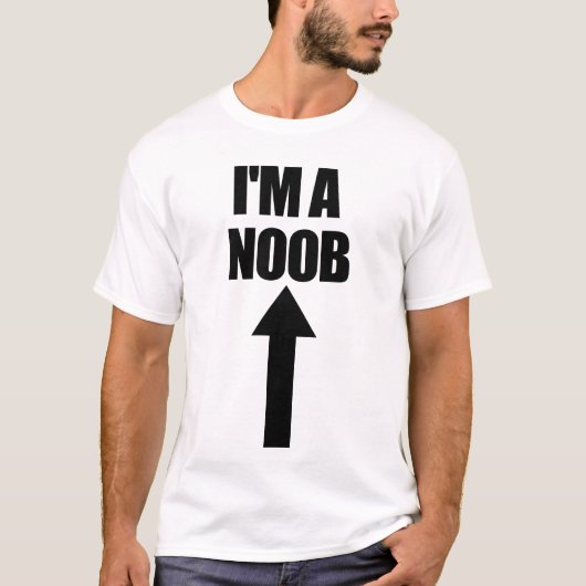 私はビデオゲームゲーマーNoobを指すNoob矢印 Tシャツ (正面)